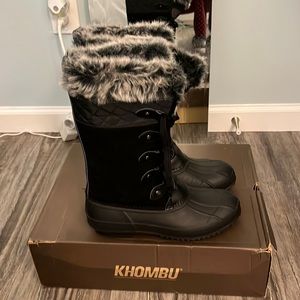 Khombu black snow boots